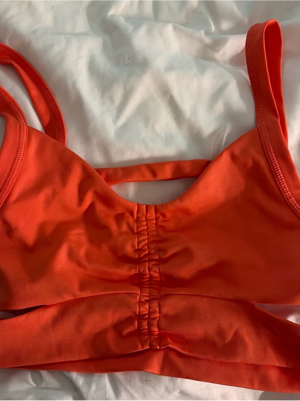 FP Movement by Free People Orange Ruched Sports Bra